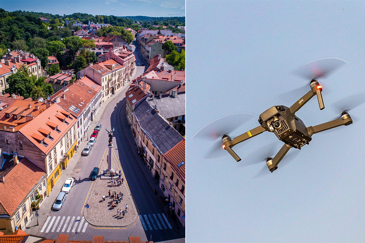dronai vilnius senamiestis